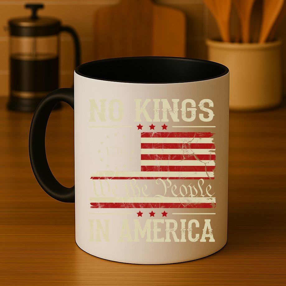 Retro June 14th No Kings In America 1776 USA Flag Mug