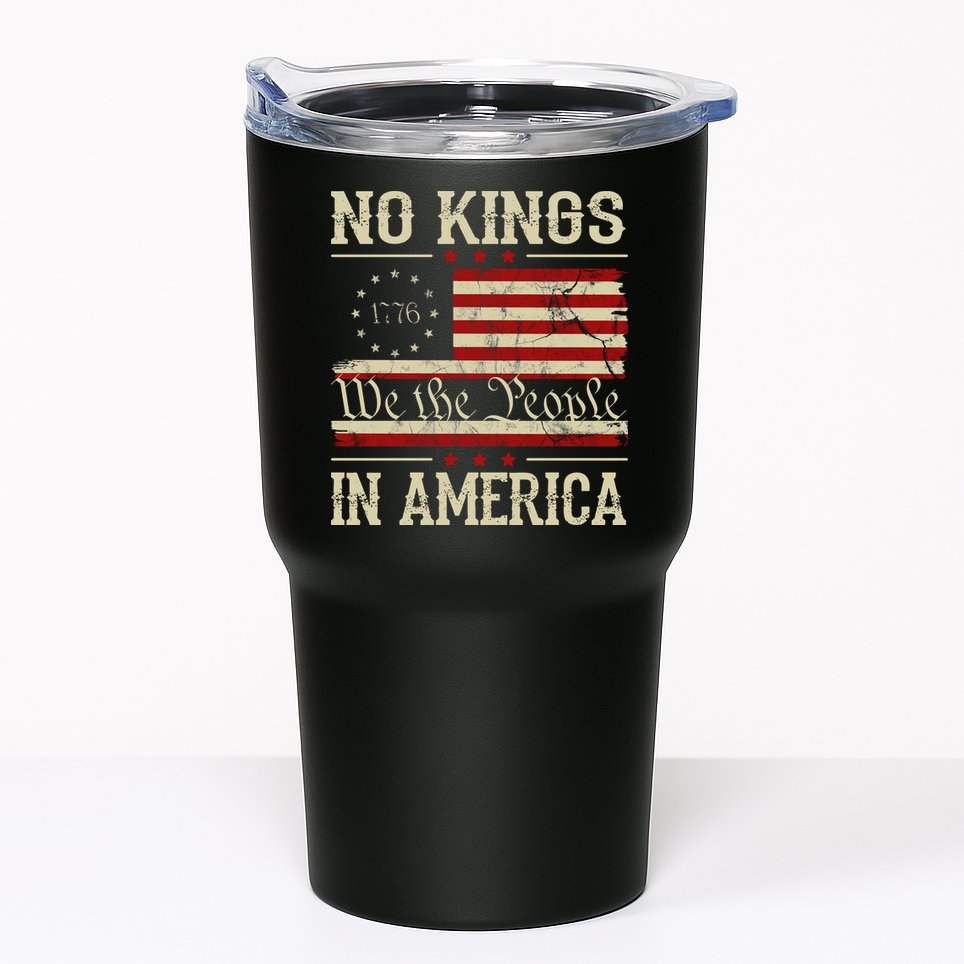 Retro June 14th No Kings In America 1776 USA Flag Tumbler