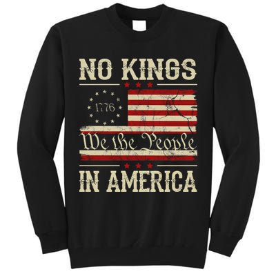 Retro June 14th No Kings In America 1776 USA Flag Tall Sweatshirt