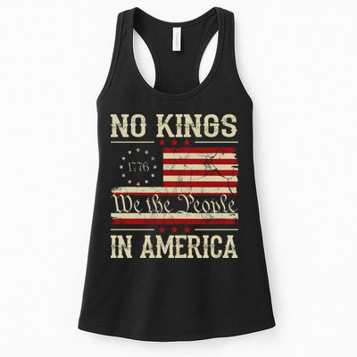 Retro June 14th No Kings In America 1776 USA Flag Womens Tank Top
