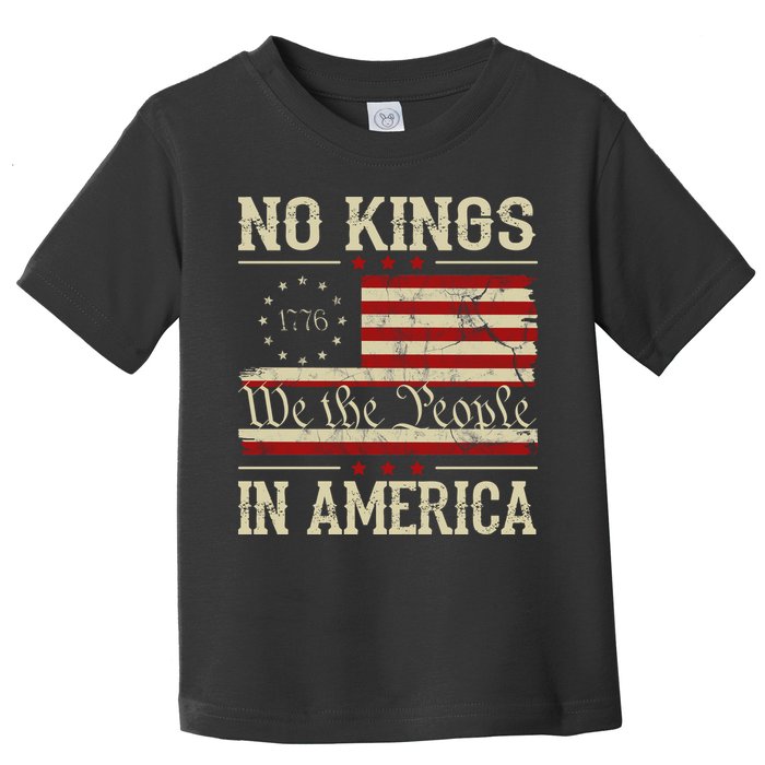 Retro June 14th No Kings In America 1776 USA Flag Toddler T-Shirt