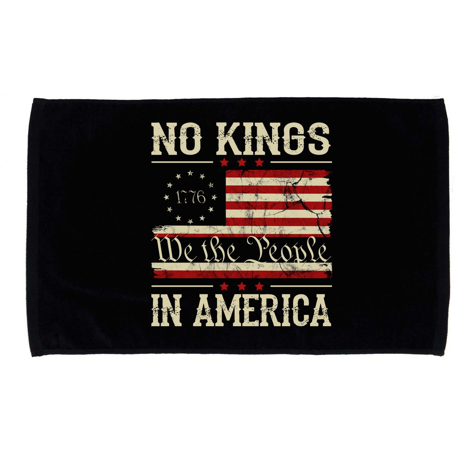 Retro June 14th No Kings In America 1776 USA Flag Microfiber Hand Towel