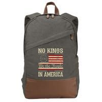 Retro June 14th No Kings In America 1776 USA Flag Cotton Canvas Backpack