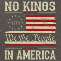 Retro June 14th No Kings In America 1776 USA Flag Cotton Canvas Backpack
