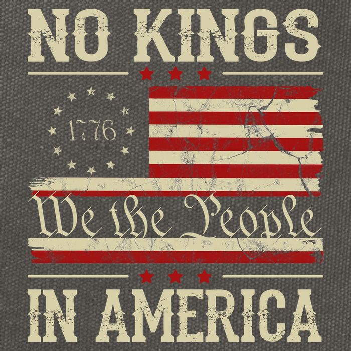 Retro June 14th No Kings In America 1776 USA Flag Cotton Canvas Backpack