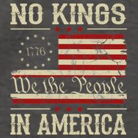Retro June 14th No Kings In America 1776 USA Flag Vector Backpack
