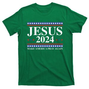 Retro Jesus 2024 Make America Pray Again President Election T-Shirt