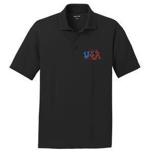 Retro July 4th Party In The Usa Firework American Patriot Gift PosiCharge RacerMesh Polo