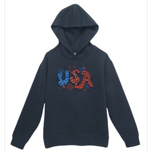 Retro July 4th Party In The Usa Firework American Patriot Gift Urban Pullover Hoodie