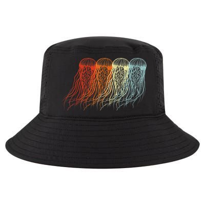 Retro Jellyfish 70s Ocean Sea Beach Animals Jelly Cool Comfort Performance Bucket Hat