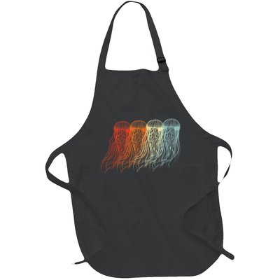Retro Jellyfish 70s Ocean Sea Beach Animals Jelly Apron