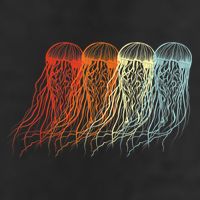 Retro Jellyfish 70s Ocean Sea Beach Animals Jelly Adult Drive Performance Visor
