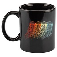 Retro Jellyfish 70s Ocean Sea Beach Animals Jelly 11oz C Handle Ceramic Mug