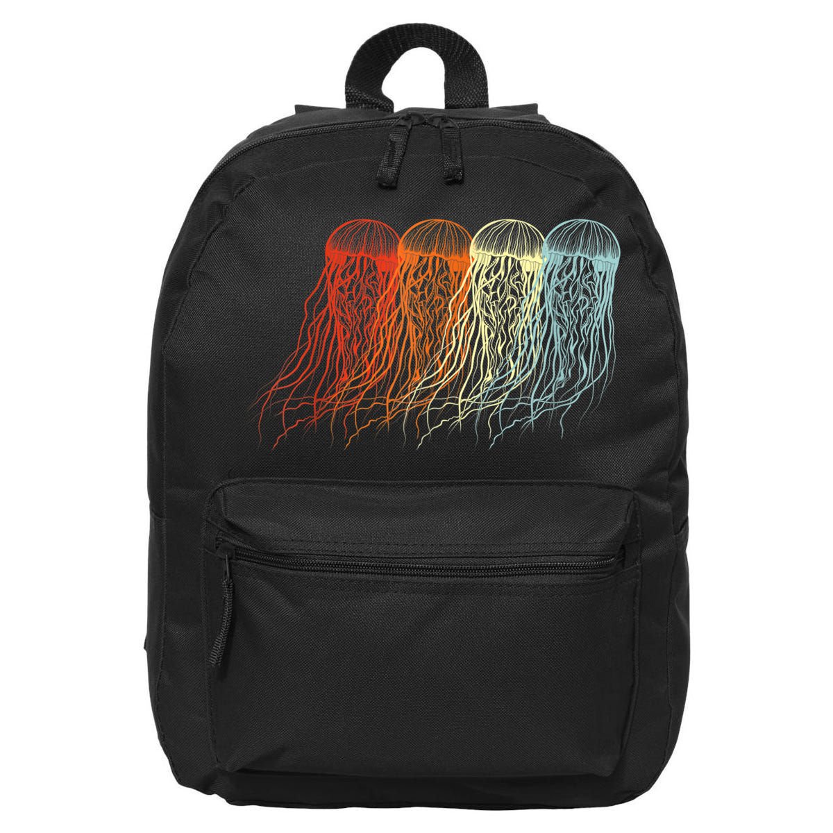 Retro Jellyfish 70s Ocean Sea Beach Animals Jelly 16 in Basic Backpack