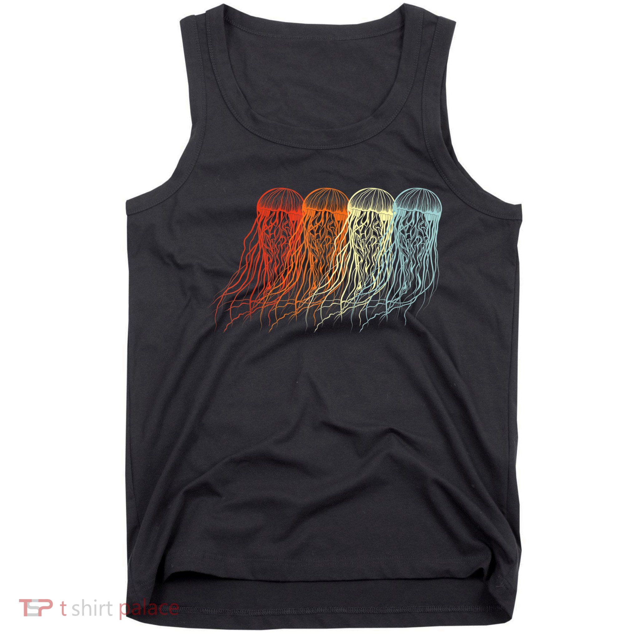 Retro Jellyfish 70s Ocean Sea Beach Animals Jelly Tank Top