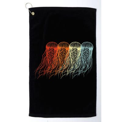 Retro Jellyfish 70s Ocean Sea Beach Animals Jelly Golf Towel