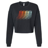Retro Jellyfish 70s Ocean Sea Beach Animals Jelly Cropped Pullover Crew