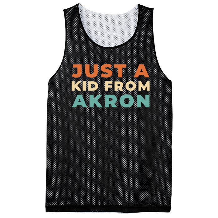 Retro Just A Ki.D From Ohio Akron American Vintage Us City Mesh Reversible Basketball Jersey Tank