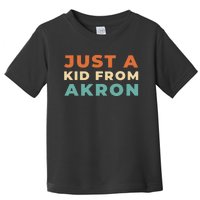 Retro Just A Ki.D From Ohio Akron American Vintage Us City Toddler T-Shirt