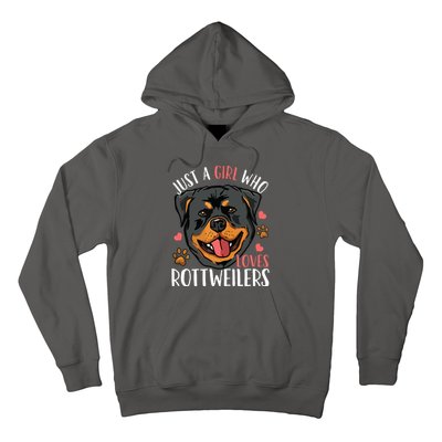 Rottweiler Just A Girl Who Loves Rottweilers Gift Hoodie