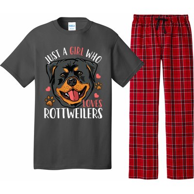 Rottweiler Just A Girl Who Loves Rottweilers Gift Pajama Set