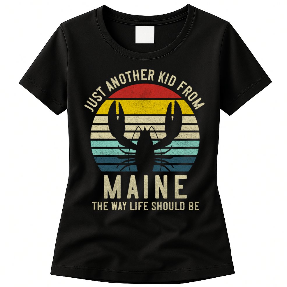 Retro Just A From Maine The Way Life Should Be! Womens T-Shirt