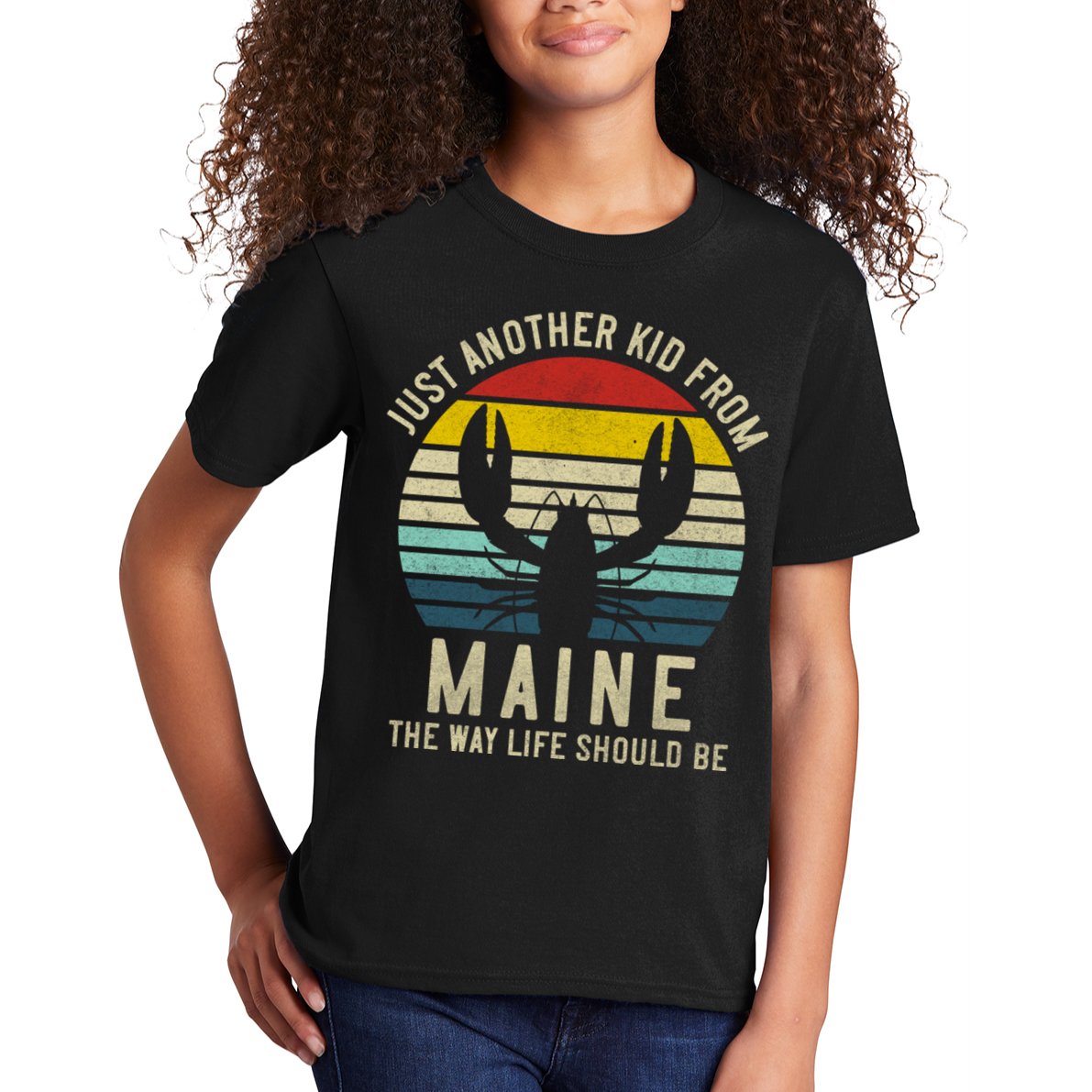 Retro Just A From Maine The Way Life Should Be! Kids T-Shirt