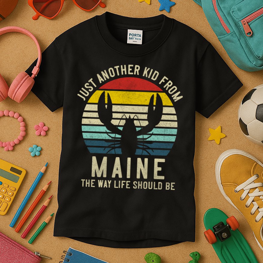 Retro Just A From Maine The Way Life Should Be! Kids T-Shirt