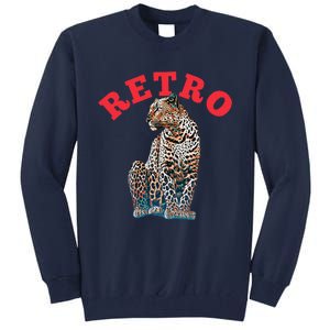 Retro Jaguar Animal Oversized Tall Sweatshirt