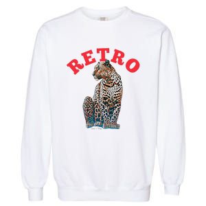 Retro Jaguar Animal Oversized Garment-Dyed Sweatshirt