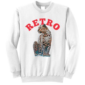 Retro Jaguar Animal Oversized Sweatshirt