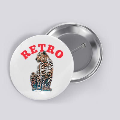 Retro Jaguar Animal Oversized Button