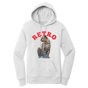 Retro Jaguar Animal Oversized Women's Pullover Hoodie