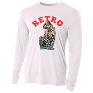 Retro Jaguar Animal Oversized Cooling Performance Long Sleeve Crew