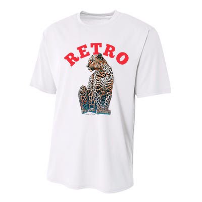 Retro Jaguar Animal Oversized Performance Sprint T-Shirt