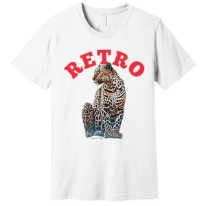 Retro Jaguar Animal Oversized Premium T-Shirt