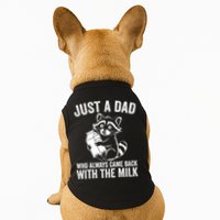 Raccoon Just A Dad Who Always Came Back With The Milk  Doggie Tank
