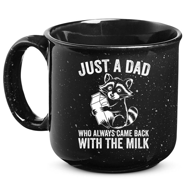 Raccoon Just A Dad Who Always Came Back With The Milk  15oz Campfire Ceramic Mug