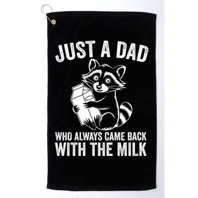 Raccoon Just A Dad Who Always Came Back With The Milk  Golf Towel