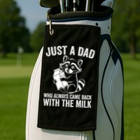 Raccoon Just A Dad Who Always Came Back With The Milk  Golf Towel