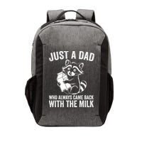 Raccoon Just A Dad Who Always Came Back With The Milk  Vector Backpack