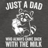 Raccoon Just A Dad Who Always Came Back With The Milk  Vector Backpack