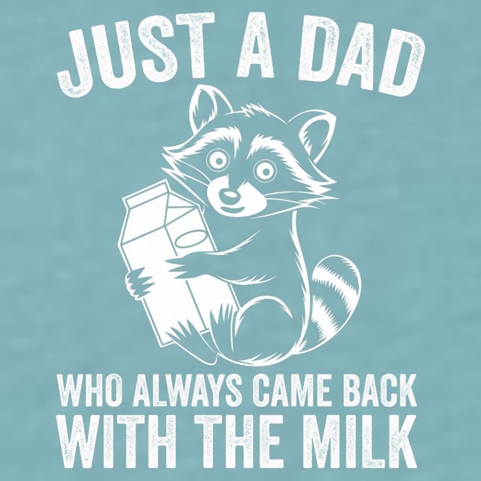 Raccoon Just A Dad Who Always Came Back With The Milk  Sueded Cloud Jersey T-Shirt