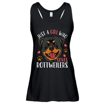 Rottweiler Just A Who Loves Rottweilers Gift Ladies Essential Flowy Tank