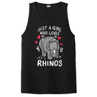 Rhino Just A Girl Who Loves Rhinos Gift For Rhino Lovers PosiCharge Competitor Tank