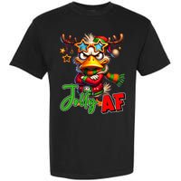 Reindeer Jolly Af Funny Sarcastic Grumpy Duck Christmas Garment-Dyed Heavyweight T-Shirt