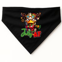 Reindeer Jolly Af Funny Sarcastic Grumpy Duck Christmas USA-Made Doggie Bandana