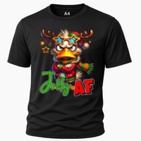 Reindeer Jolly Af Funny Sarcastic Grumpy Duck Christmas Performance Shirt