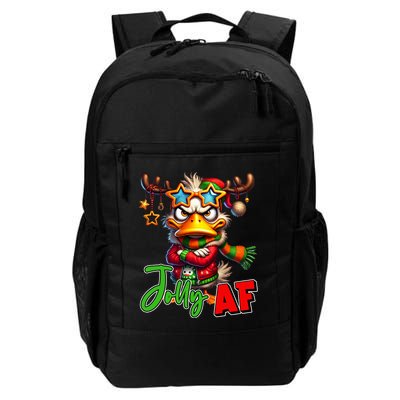 Reindeer Jolly Af Funny Sarcastic Grumpy Duck Christmas Daily Commute Backpack