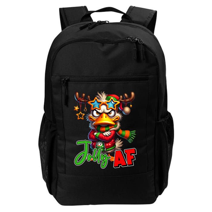 Reindeer Jolly Af Funny Sarcastic Grumpy Duck Christmas Backpack